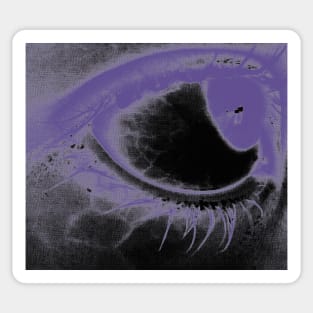 Purple Eye Edit - Relief Print Style - Photo Sticker